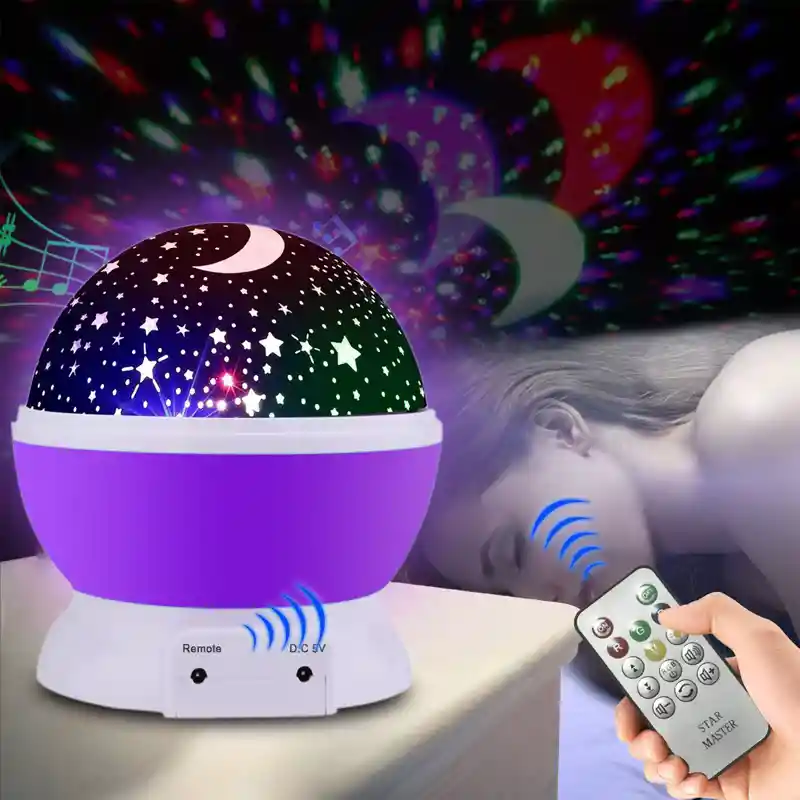 Lampara Proyector Estrellas Led Con Control Remoto