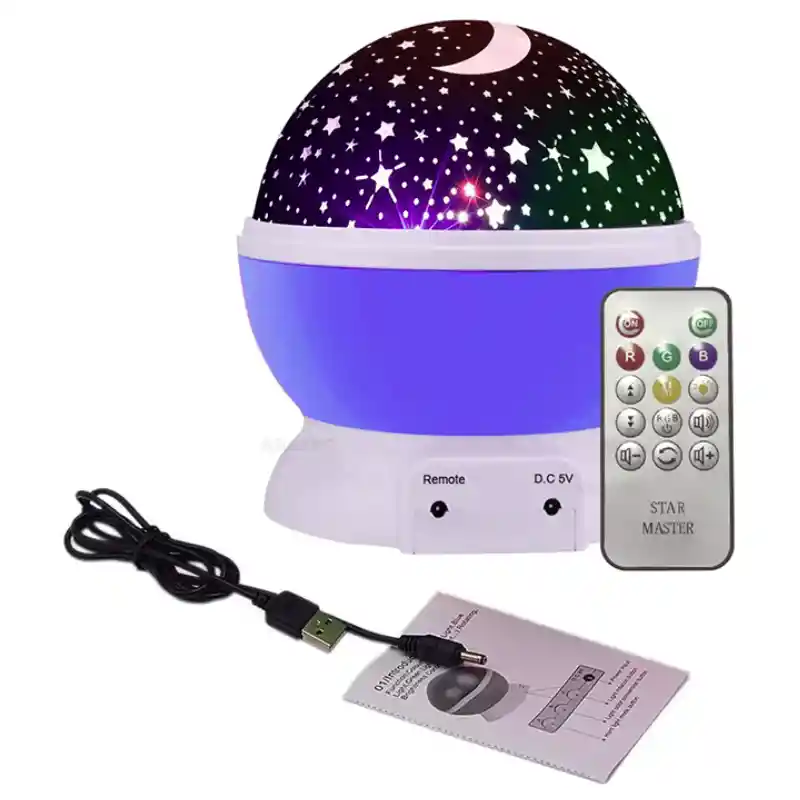 Lampara Proyector Estrellas Led Con Control Remoto