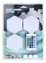 Kit De Lámparas Led Modulares Hexagonales Con Control Remoto – 3 Piezas