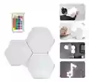 Kit De Lámparas Led Modulares Hexagonales Con Control Remoto – 3 Piezas