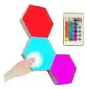 Kit De Lámparas Led Modulares Hexagonales Con Control Remoto – 3 Piezas