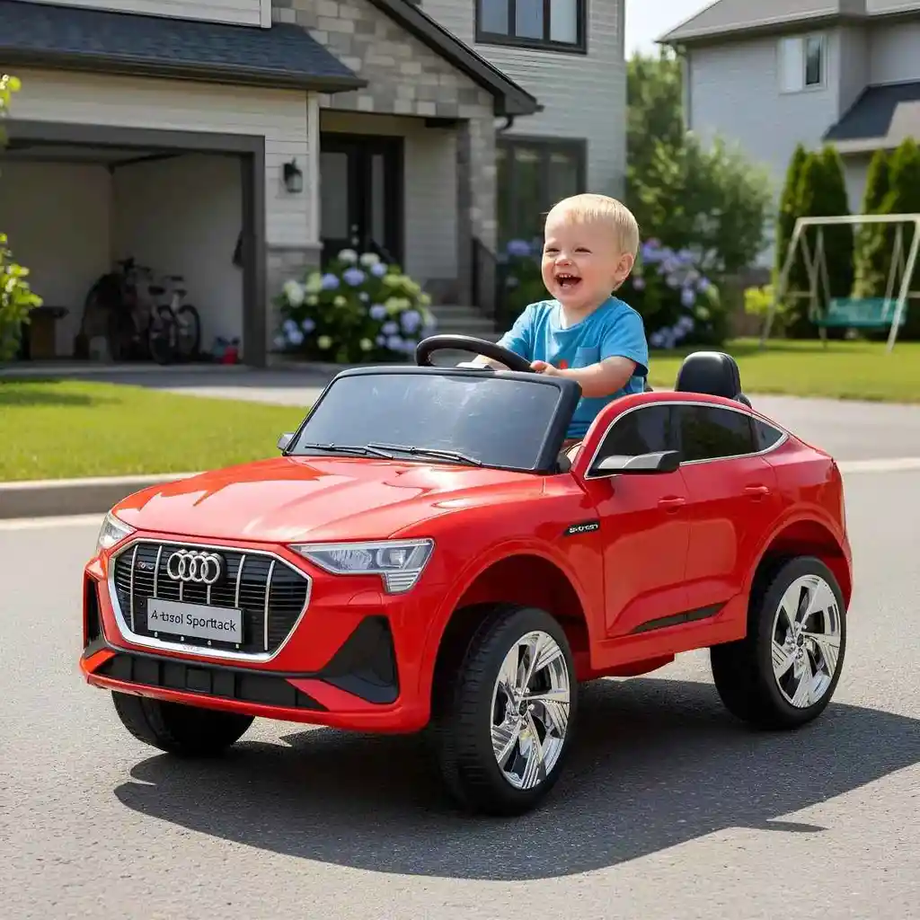 Carro Montable Audi E-tron Sportback 12v Sonidos Rojo Niños