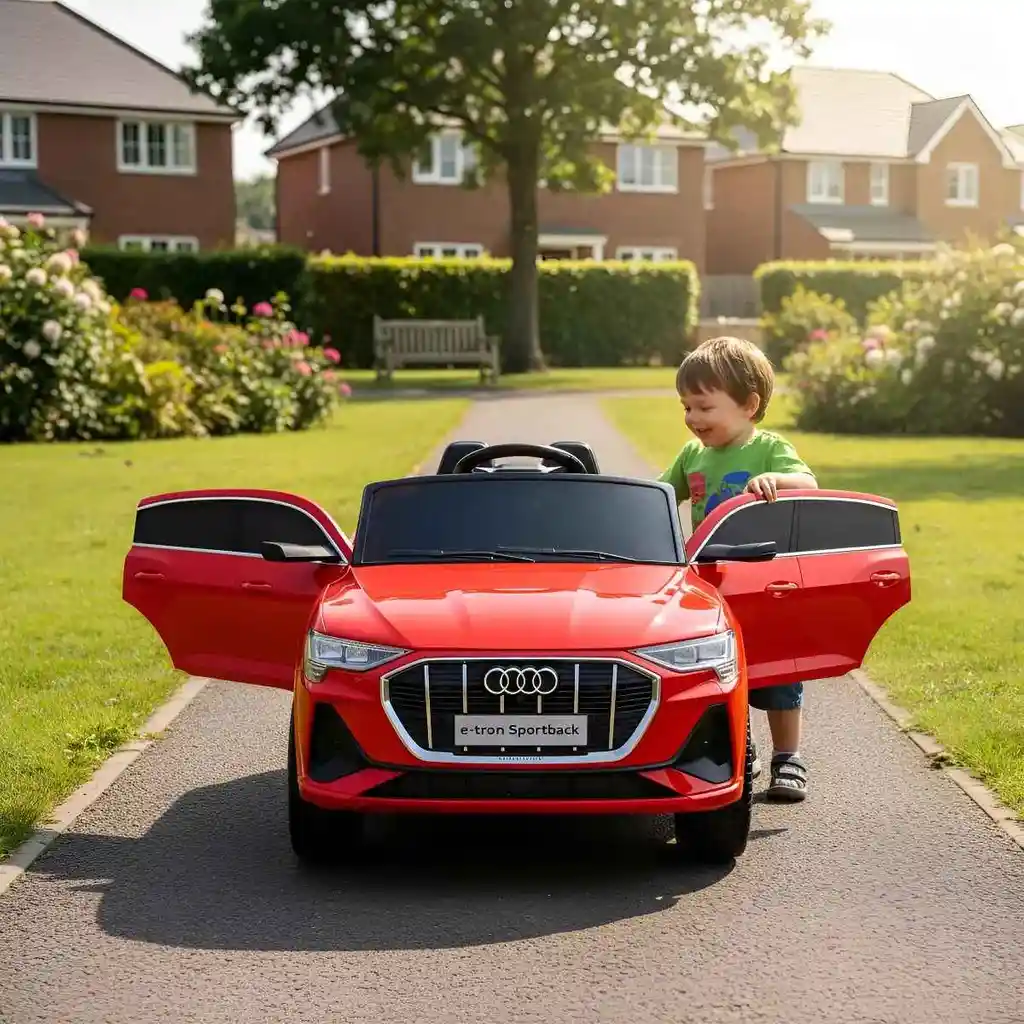 Carro Montable Audi E-tron Sportback 12v Sonidos Rojo Niños