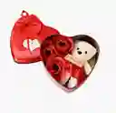 Caja Corazón Con Rosas Y Osito – Regalo Romántico Amor Y Amistad