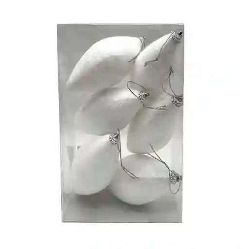 Bolas Expressions Finial 5.5 Cm Blanco 6 Ud Plastico