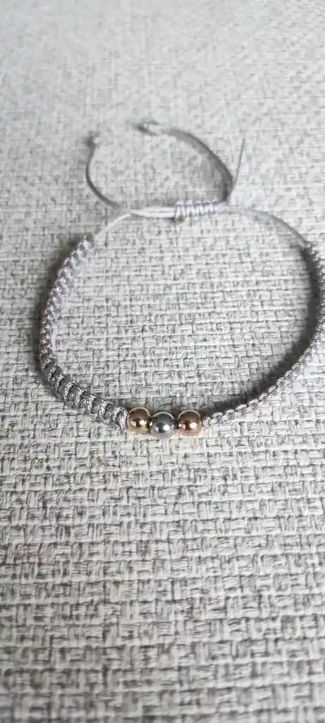 Manilla Gris 3 Oros De 5mm Oro 18 Kilates