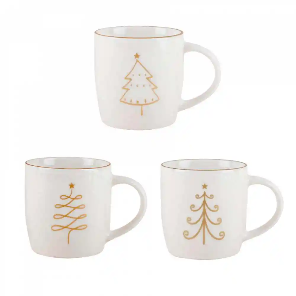 Mug Taza Expressions Dorado 340 Ml Porcelana