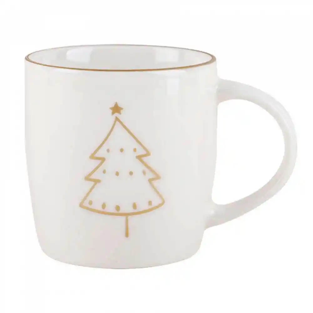 Mug Taza Expressions Dorado 340 Ml Porcelana