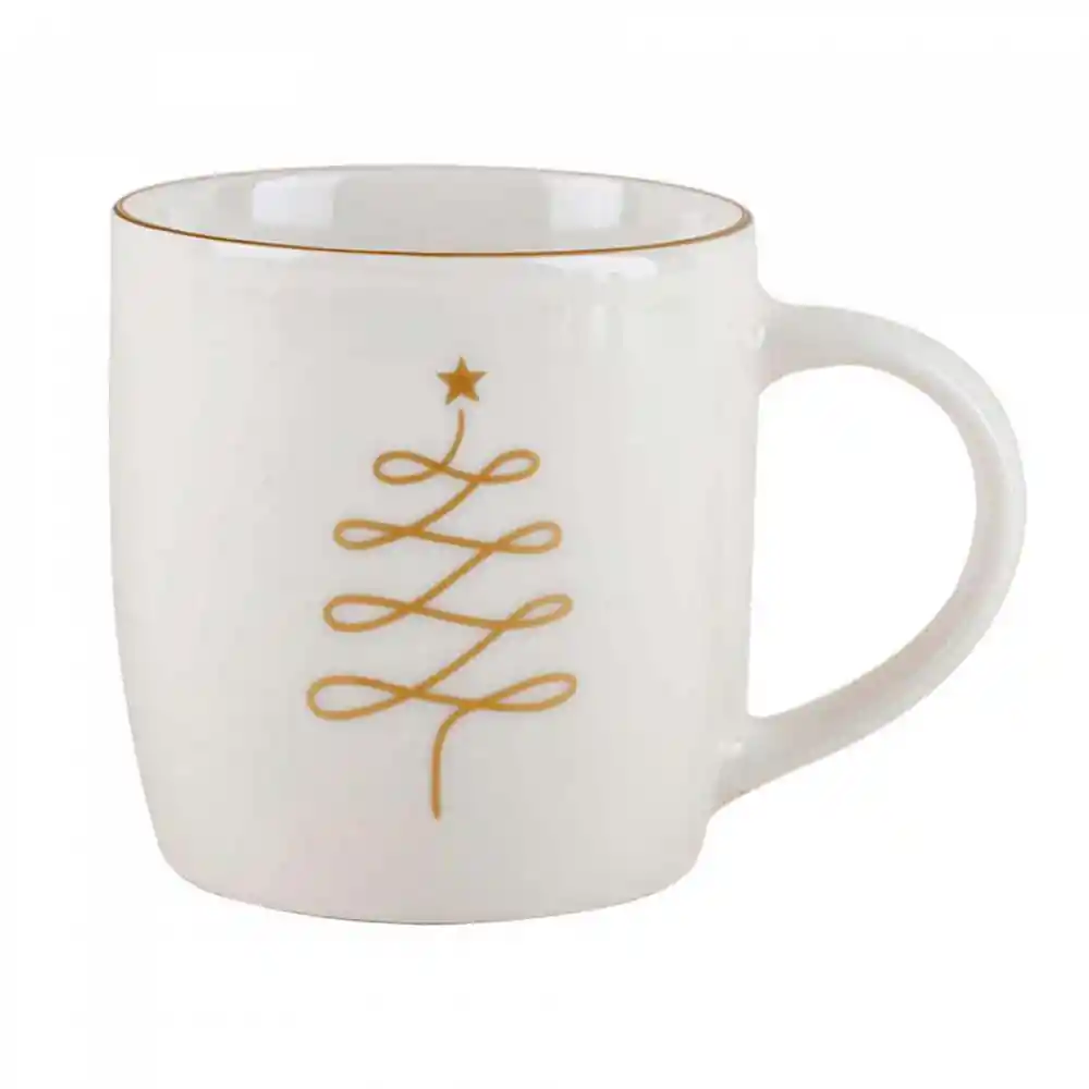 Mug Taza Expressions Dorado 340 Ml Porcelana
