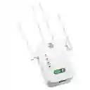 Repetidor Inalámbrico 4 Antenas Wifi 5ghz 1200mbps + Ethernet, Blanco
