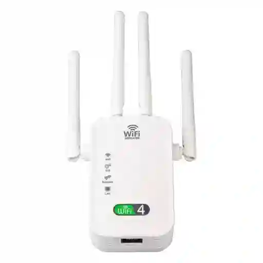 Repetidor Inalámbrico 4 Antenas Wifi 5ghz 1200mbps + Ethernet, Blanco