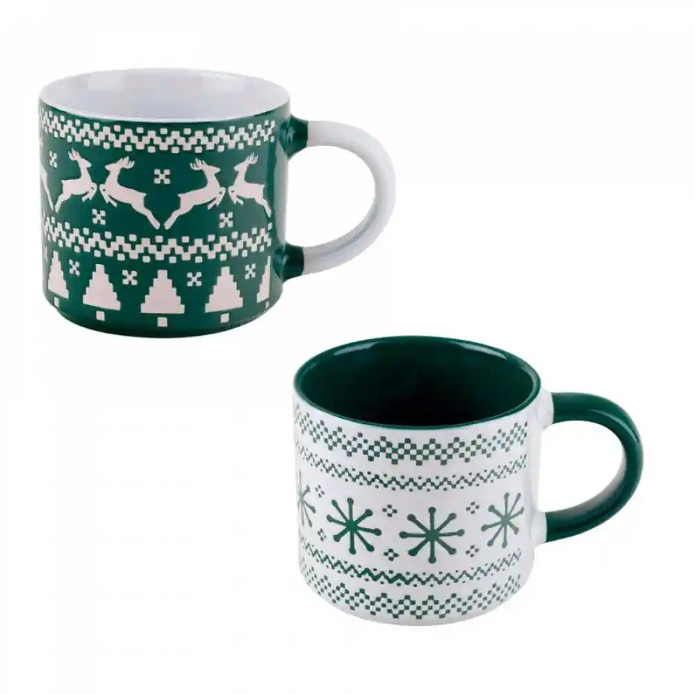 Mug Taza Expressions Verde 410 Ml Ceramica