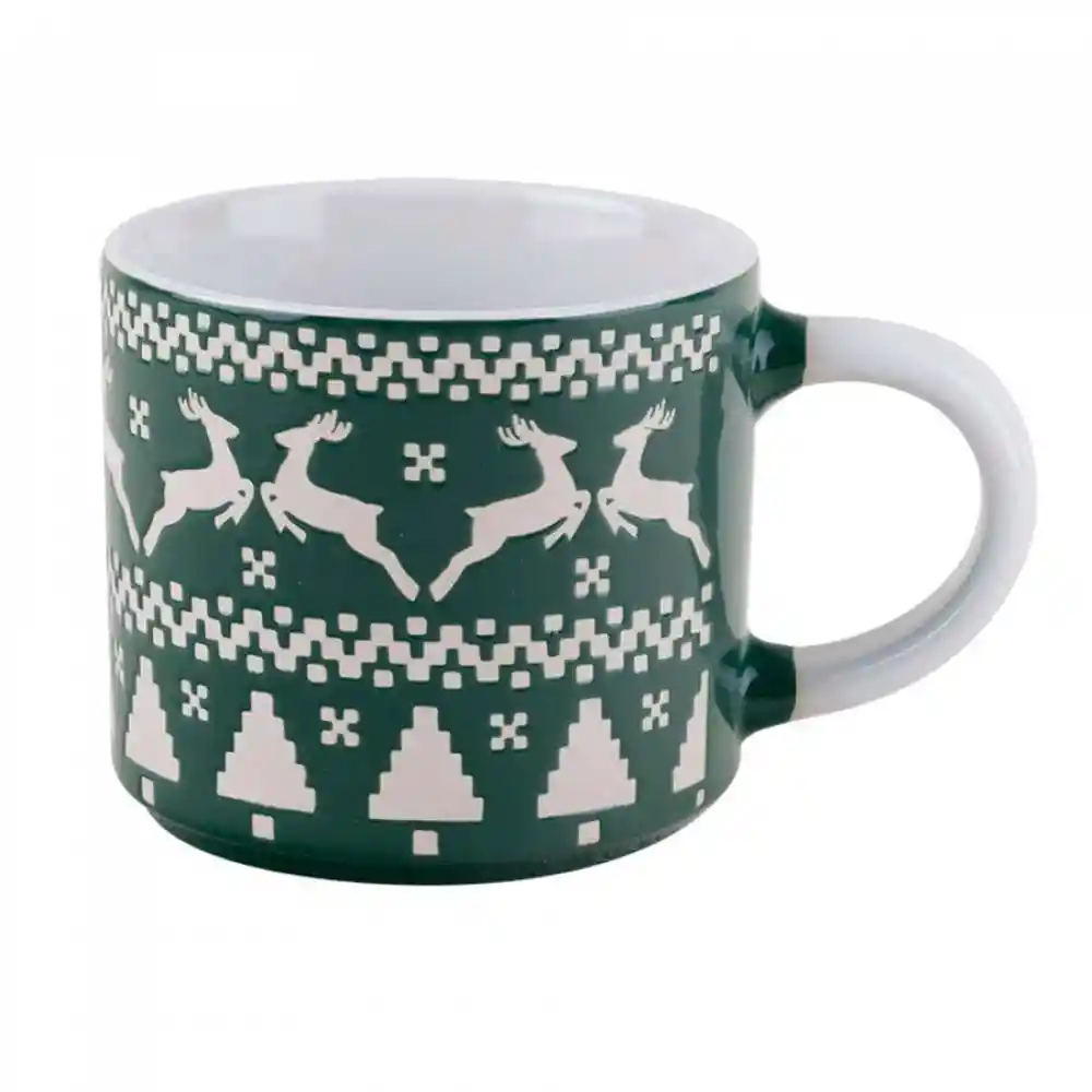 Mug Taza Expressions Verde 410 Ml Ceramica