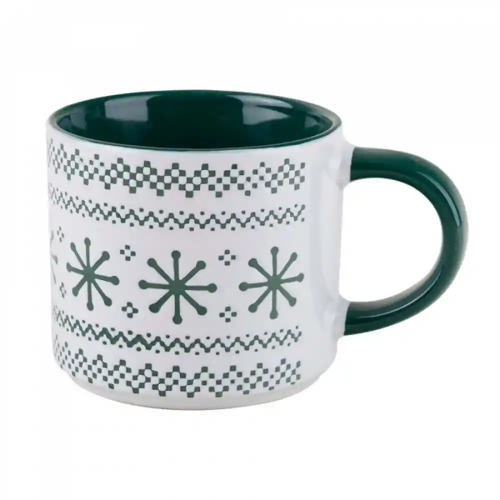 Mug Taza Expressions Verde 410 Ml Ceramica