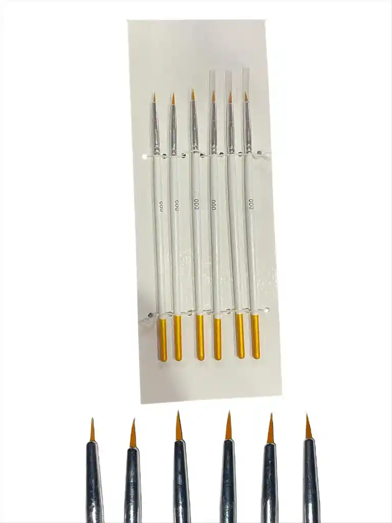 Set Pinceles # 000 X 6 Und Delineador