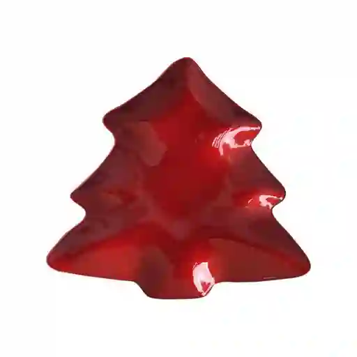 Plato Santini Arbol 26 Cm Rojo