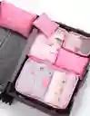 Kit Viajero X6 Unidades Organizador Color Rosado