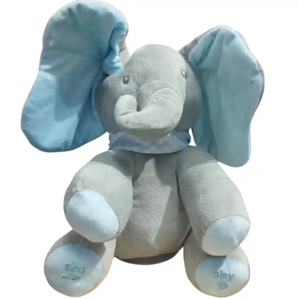 Peluche Elefante Musical Con Movimiento De Orejas