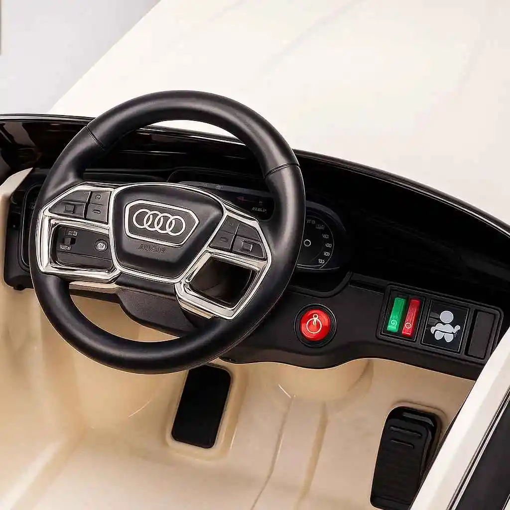 Carro Montable Audi E-tron Sportback 12v Sonidos Luces Blanco Niños