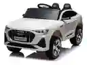 Carro Montable Audi E-tron Sportback 12v Sonidos Luces Blanco Niños