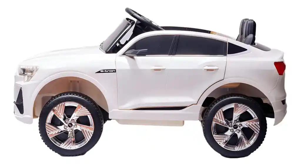 Carro Montable Audi E-tron Sportback 12v Sonidos Luces Blanco Niños