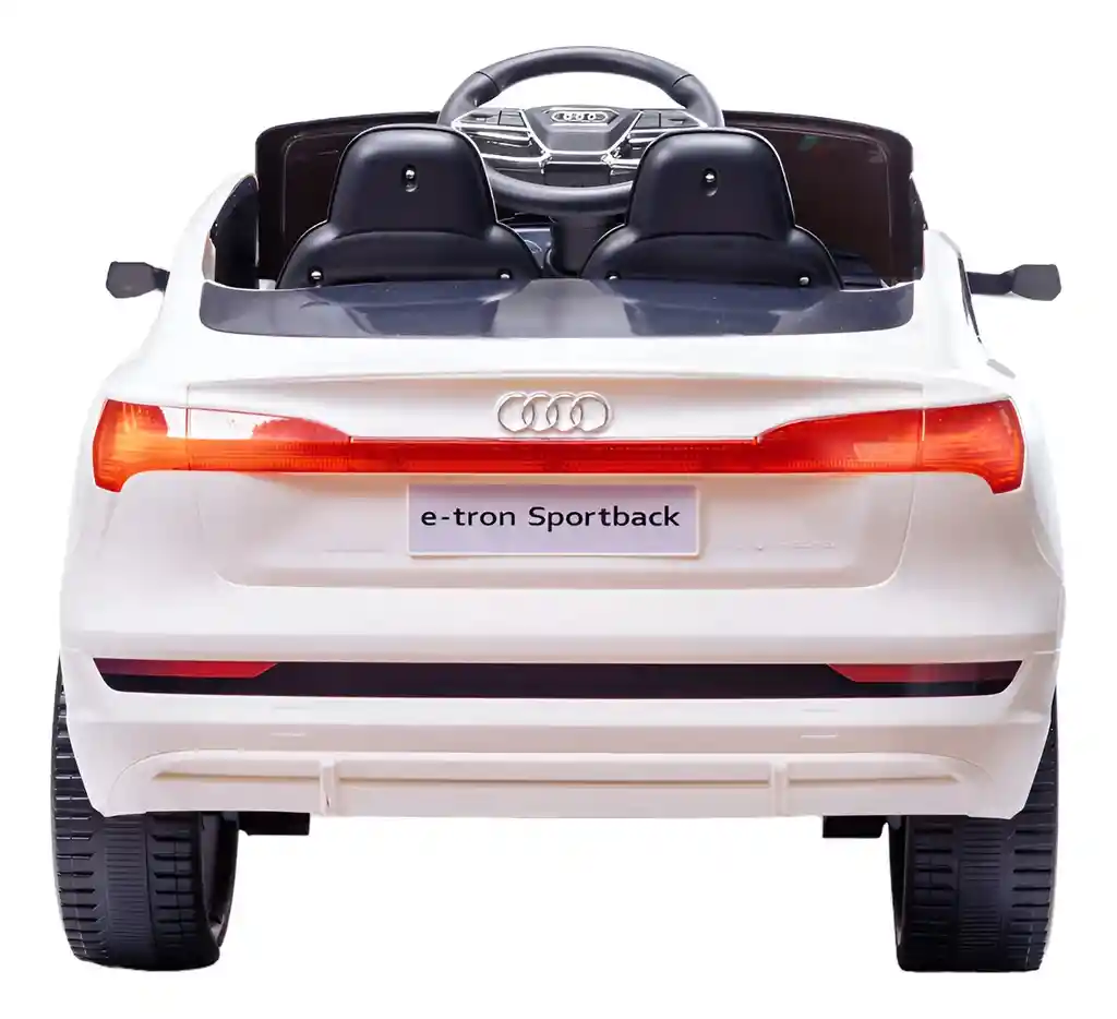 Carro Montable Audi E-tron Sportback 12v Sonidos Luces Blanco Niños