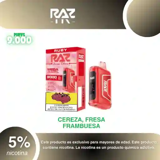 Vape Raz Tn 9.000 Pufs, Ruby 5%