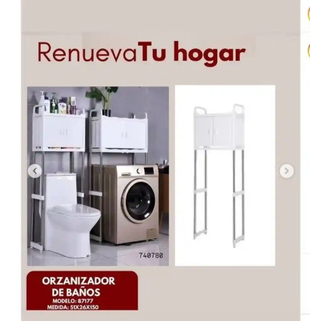 Organizador De Lavadora Con Gabinete