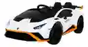 Carro Montable Lamborghini Huracán 12v Blanco Para Niños