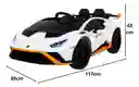 Carro Montable Lamborghini Huracán 12v Blanco Para Niños