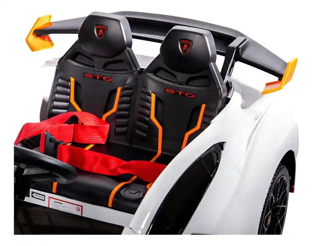 Carro Montable Lamborghini Huracán 12v Blanco Para Niños