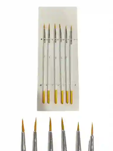Set Pinceles # 00 X 6 Und Delineador