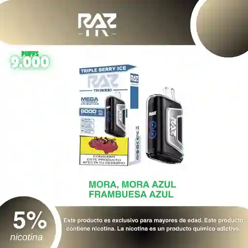 Vape Raz Tn 9.000, Triple Berry Ice 5%