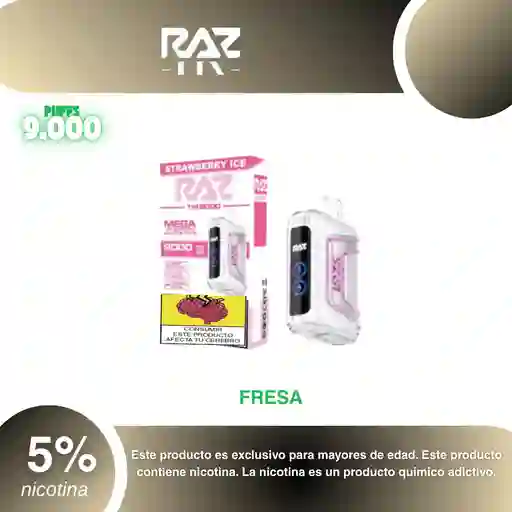 Vape Raz Tn 9.000, Strawberry Ice 5%
