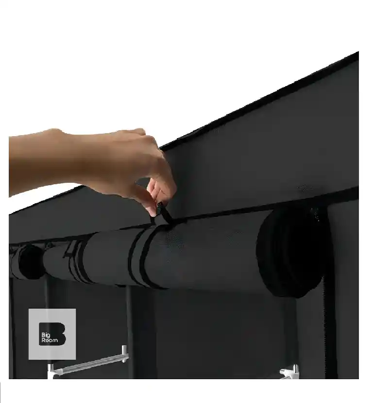 Closet Ropero Armable 3 Puertas Organizador Portatil Color Color Negro