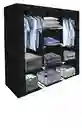 Closet Ropero Armable 3 Puertas Organizador Portatil Color Color Negro