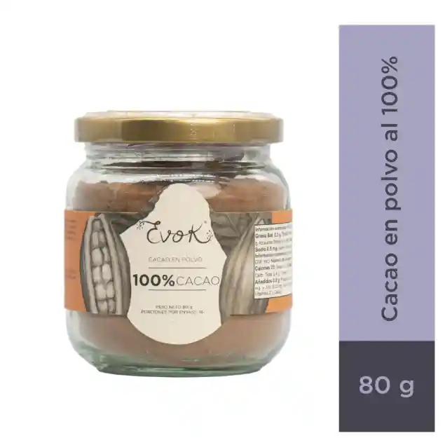 Cacao En Polvo 100% 80g