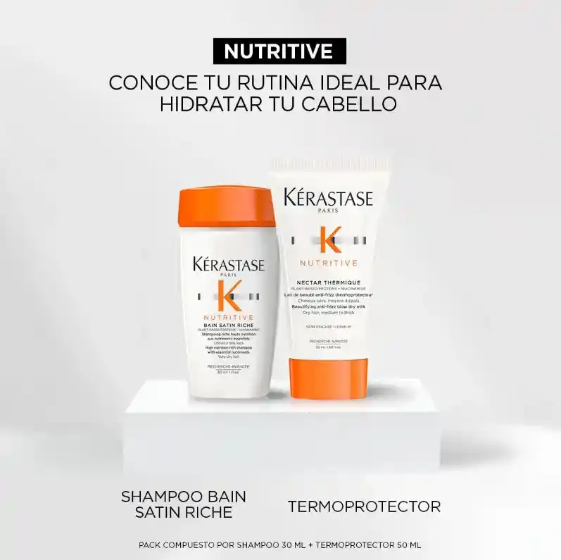 Dúo De Nutrición Y Protección Para Cabellos Muy Secos Y Gruesos Kérastase Nutritive (tamaño Viajero)
