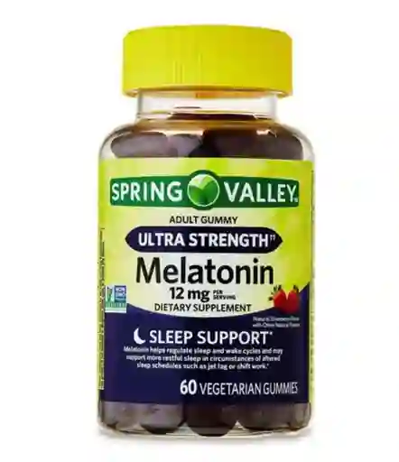 Melatonina Gomas 12 Mg Spring Valley