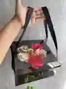 Corazón De Rosas Satinadas En Caja Transparente – Regalo Elegante Amor Y Amistad
