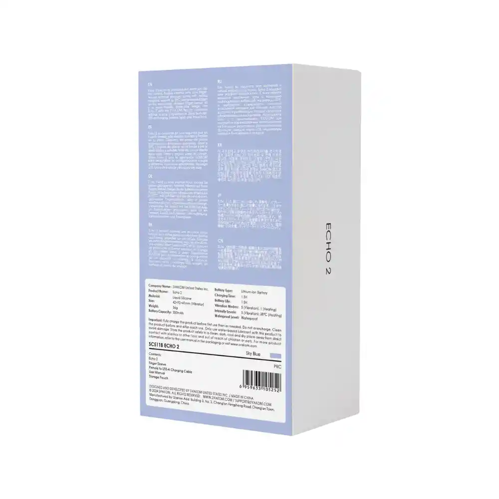 Vibrador De Dedo Echo 2 Azul Svakom