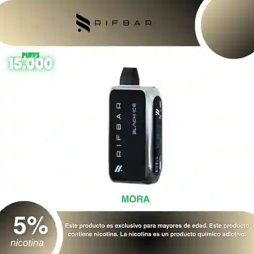 Vape Rifbar Turbo X 15.000 Puffs, Black Ice 5%