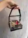 Caja Transparente Con Rosas Satinadas, Manigueta En Cuerina Y Chocolates – Detalle Elegante Amor Y Amistad