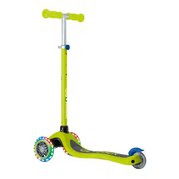 Patineta Primo Verde/azul Con Luces Led Globber