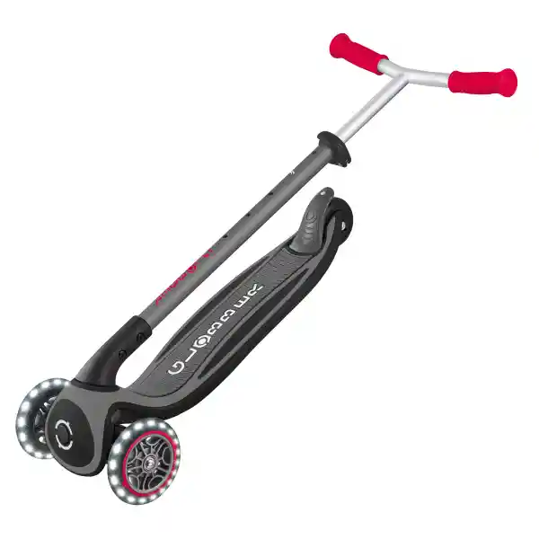 Master Light Black Red Patineta Con Luces Roja Y Negro