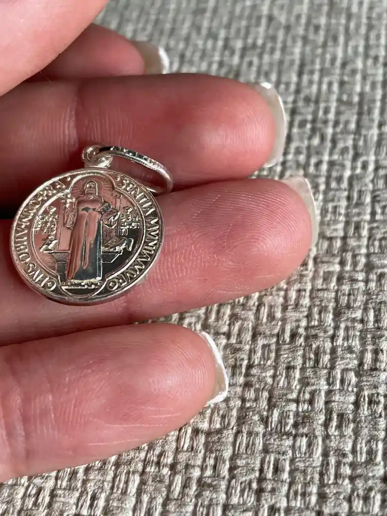 Dije De Collar De San Benito Plata 925