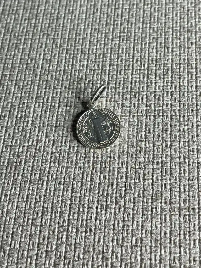 Dije De Collar De San Benito Plata 925