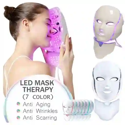 Mascara Led 7 Colores Rejuvenece Piel Antiarrugas Y Manchas