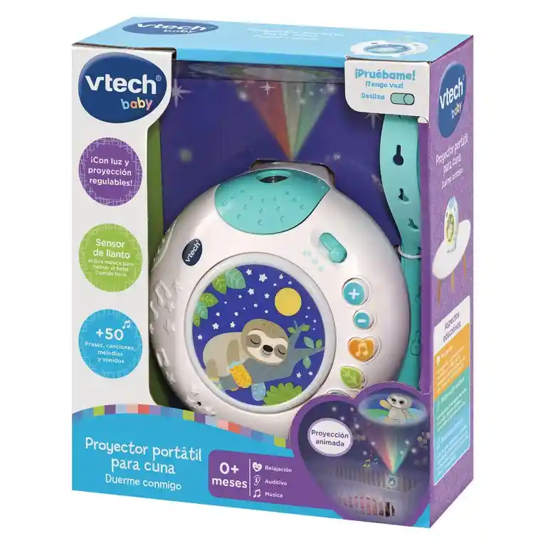 Juguete Bebé Proyector Portátil Cunas Luces Sonido Vtech