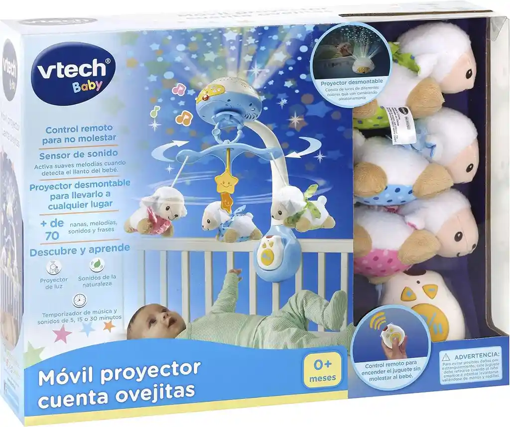 Móvil Para Bebé Ovejitas Con Luces Y Sonido Vtech